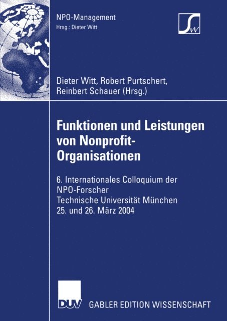 Reinbert Schauer, Robert Purtschert, Dieter Witt - Funktionen und Leistungen von Nonprofit-Organisationen, E-bok