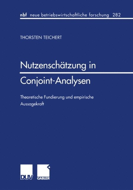 Thorsten Teichert - Nutzenschätzung in Conjoint-Analysen, E-bok