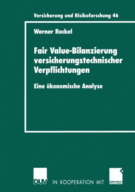 Werner Rockel - Fair Value-Bilanzierung versicherungstechnischer Verpflichtungen, E-bok