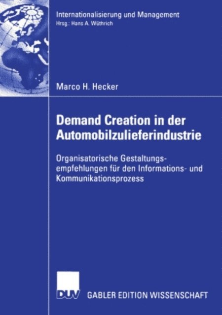 Marco Hecker - Demand Creation in der Automobilzulieferindustrie, E-bok