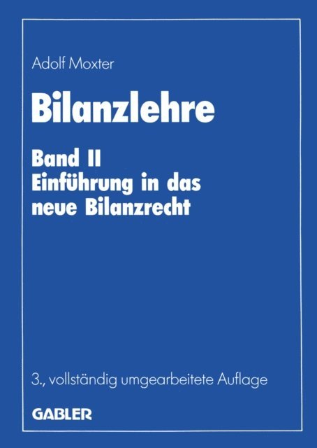 Adolf Moxter - Bilanzlehre, E-bok