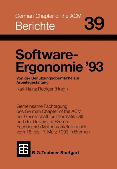 Rodiger - Software-Ergonomie ’93, E-bok