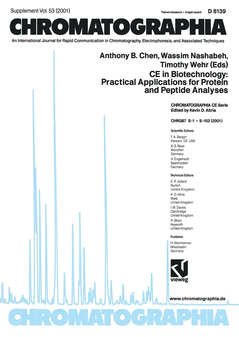 Anthony B. Chen, Wassim Nashabeh, Timothy Wehr - CE in Biotechnology: Practical Applications for Protein and Peptide Analyses, Häftad. Tillgänglighet: Lägg i varukorg