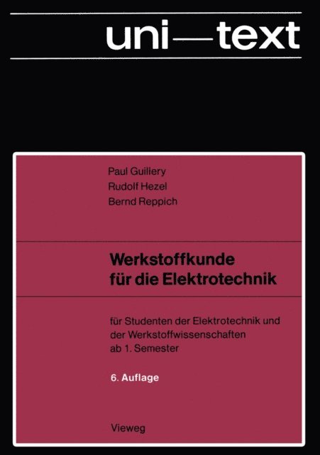 Bernd Reppich, Rudolf Hezel, Paul Guillery - Werkstoffkunde für die Elektrotechnik, E-bok