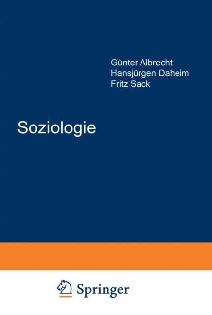 Rene Konig, Gunter Albrecht - Soziologie, E-bok