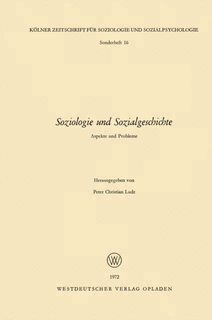 Peter Christian Ludz - Soziologie und Sozialgeschichte, E-bok