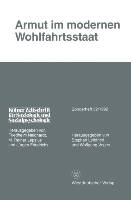 Wolfgang Voges, Stephan Leibfried - Armut im modernen Wohlfahrtsstaat, E-bok