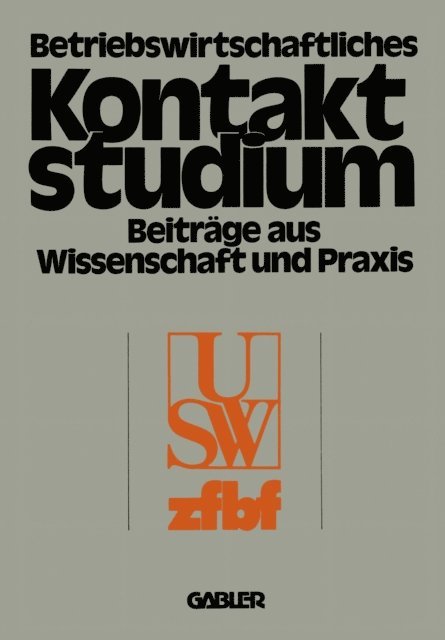 Marcus Bierich - Betriebswirtschaftliches Kontaktstudium, E-bok