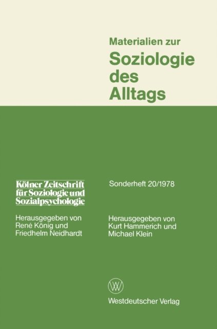 Kurt Hammerich - Materialien zur Soziologie des Alltags, E-bok