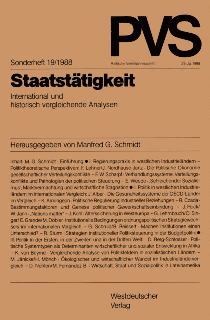 Manfred G. Schmidt - Staatstätigkeit, E-bok