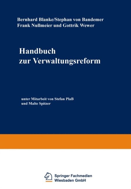 Bernhard Blanke - Handbuch zur Verwaltungsreform, E-bok