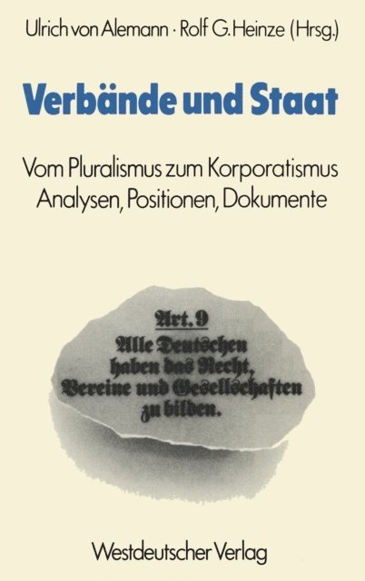 Ulrich ?von? Alemann - Verbände und Staat, E-bok