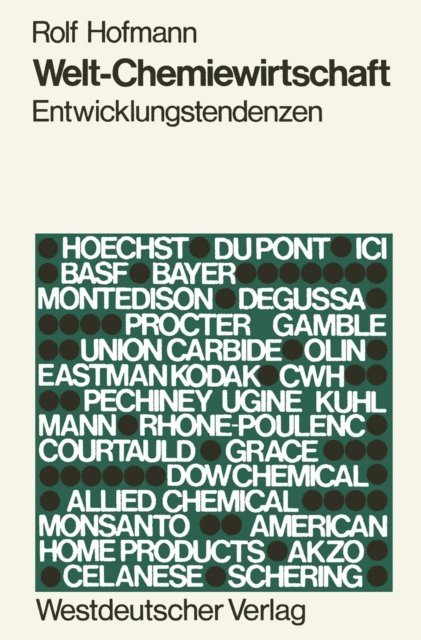 Rolf Hofmann - Welt-Chemiewirtschaft, E-bok