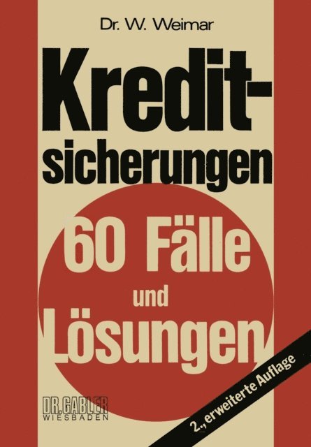 Wilhelm Weimar - Kreditsicherungen, E-bok