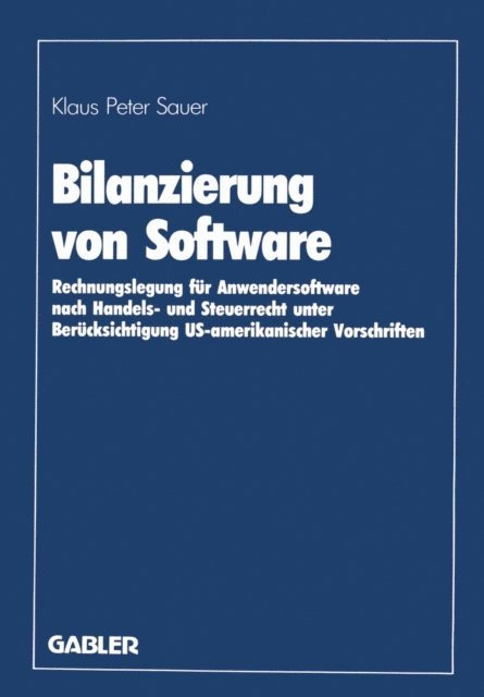 Klaus Peter Sauer - Bilanzierung von Software, E-bok