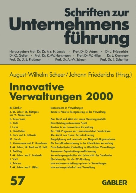Johann Friedrichs, August-Wilhelm Scheer - Innovative Verwaltungen 2000, E-bok