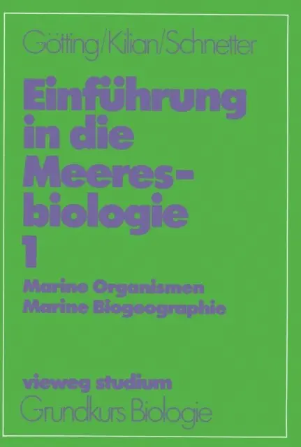 Reinhard Schnetter, Ernst F. Kilian, Klaus J. Gotting - Einführung in die Meeresbiologie 1, E-bok. Tillgänglighet: Lägg i varukorg