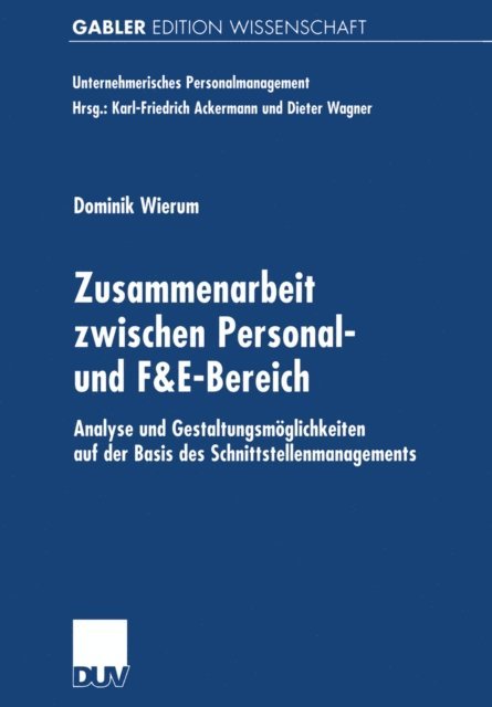 Dominik Wierum - Zusammenarbeit zwischen Personal- und F&E-Bereich, E-bok