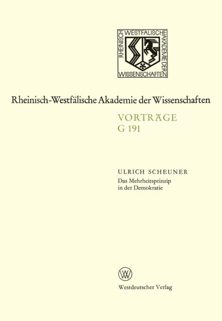Ulrich Scheuner - Das Mehrheitsprinzip in der Demokratie, E-bok