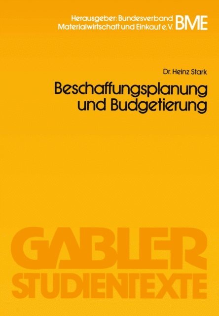 Heinz Stark - Beschaffungsplanung und Budgetierung, E-bok