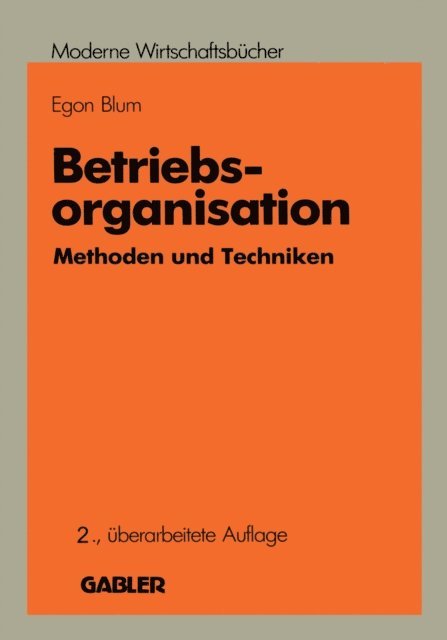 Egon Blum - Betriebsorganisation, E-bok