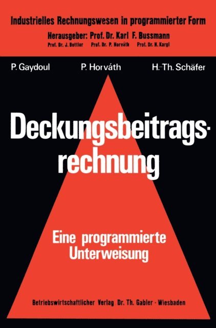 Peter Gaydoul - Deckungsbeitragsrechnung, E-bok