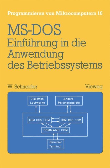 Wolfgang Schneider - Einführung in die Anwendung des Betriebssystems MS-DOS, E-bok
