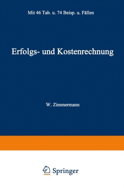Werner Zimmermann - Erfolgs- und Kostenrechnung, E-bok