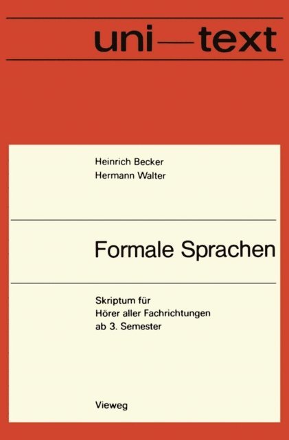 Heinrich Becker - Formale Sprachen, E-bok