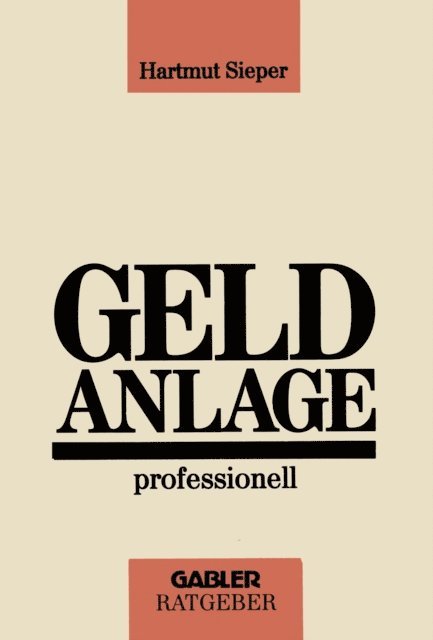 Hartmut Sieper - Geldanlage professionell, E-bok