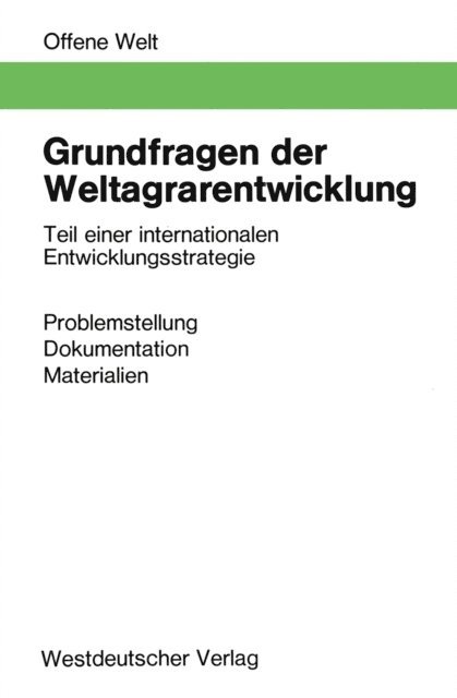 Ulrich von Pufendorf, Gernot Gather - Grundfragen der Weltagrarentwicklung, E-bok