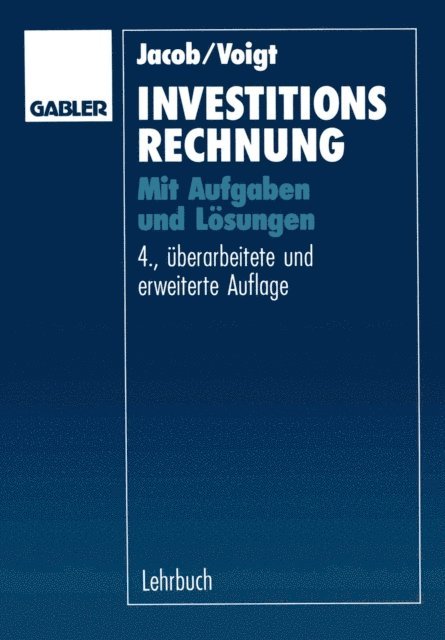 Herbert Jacob - Investitionsrechnung, E-bok