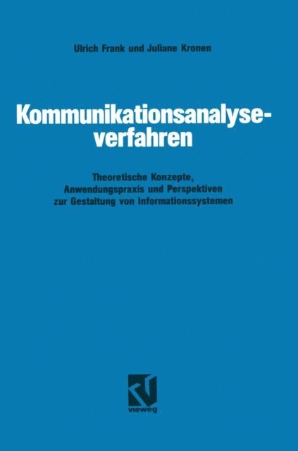 Ulrich Frank - Kommunikationsanalyseverfahren, E-bok
