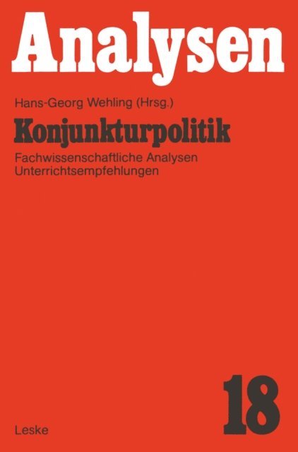 Hans-Georg Wehling - Konjunkturpolitik, E-bok