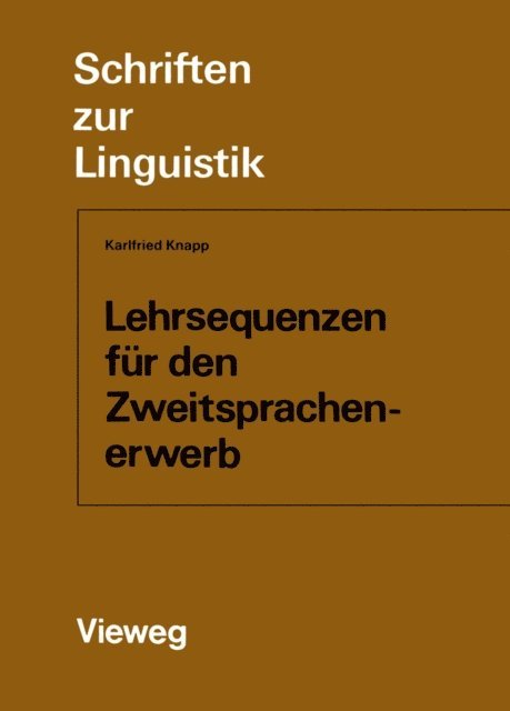 Karlfried Knapp - Lehrsequenzen für den Zweitsprachenerwerb, E-bok