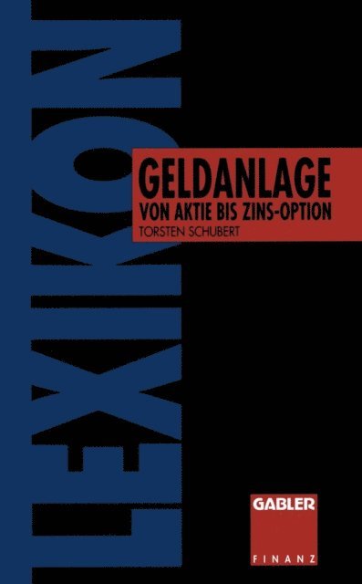 Torsten Schubert - Lexikon Geldanlage, E-bok