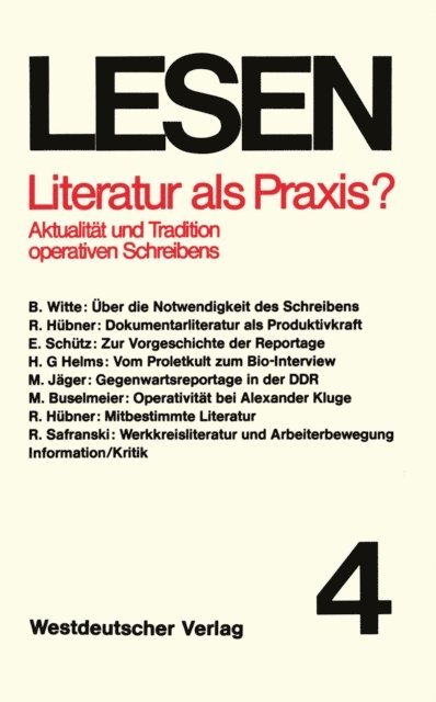 Eberhard Schutz, Raoul Hubner - Literatur als Praxis?, E-bok