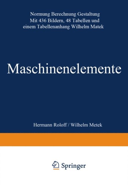 Hermann Roloff - Maschinen elemente, E-bok
