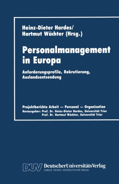 Hartmut Wachter, Heinz-Dieter Hardes - Personalmanagement in Europa, E-bok