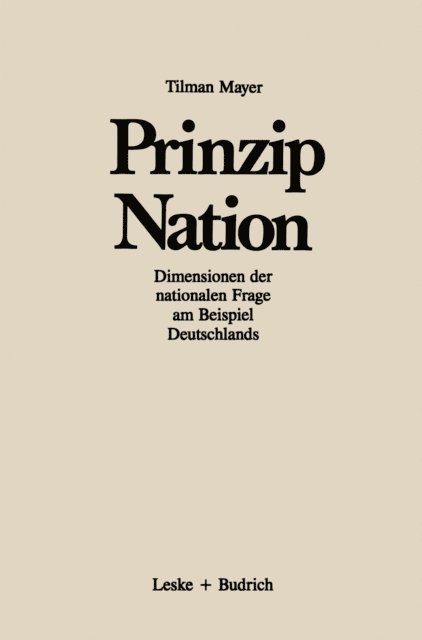 Tilman Mayer - Prinzip Nation, E-bok