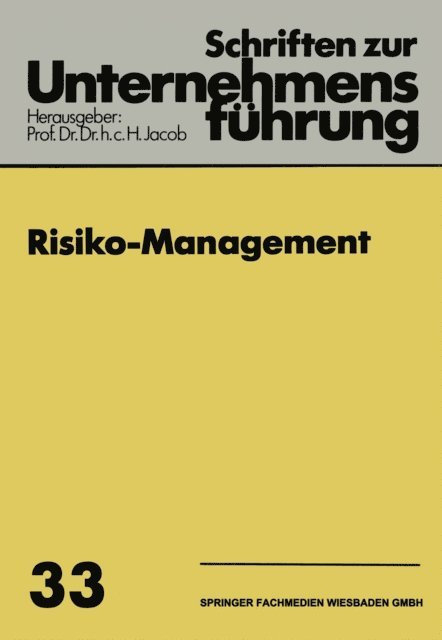 H. Jacob - Risiko-Management, E-bok
