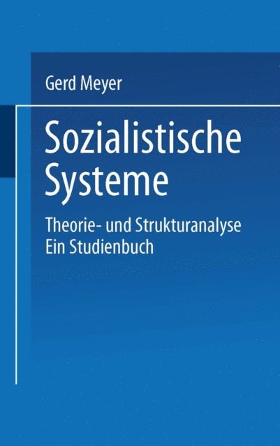 Gerd Meyer - Sozialistische Systeme, E-bok