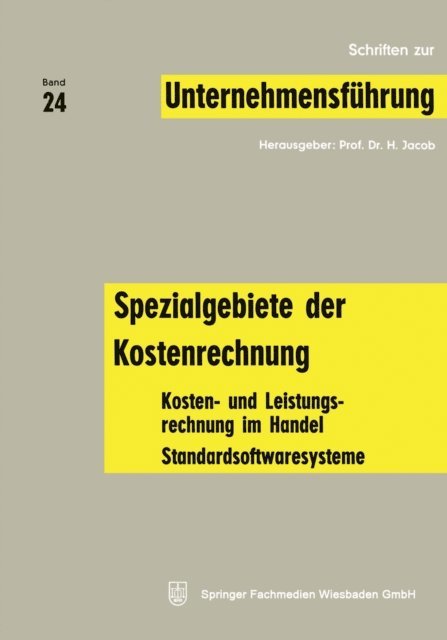 H. Jacob - Spezialgebiete der Kostenrechnung, E-bok