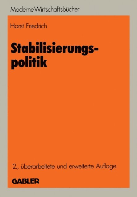 Horst Friedrich - Stabilisierungspolitik, E-bok