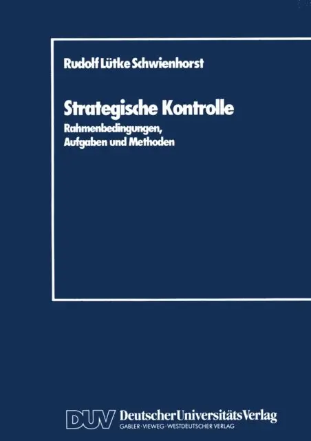 Rudolf Lutke Schwienhorst - Strategische Kontrolle, E-bok. Tillgänglighet: Lägg i varukorg