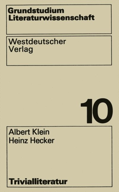 Albert Klein - Trivialliteratur, E-bok