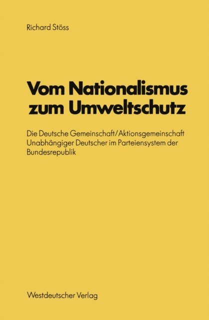 Richard Stoss - Vom Nationalismus zum Umweltschutz, E-bok