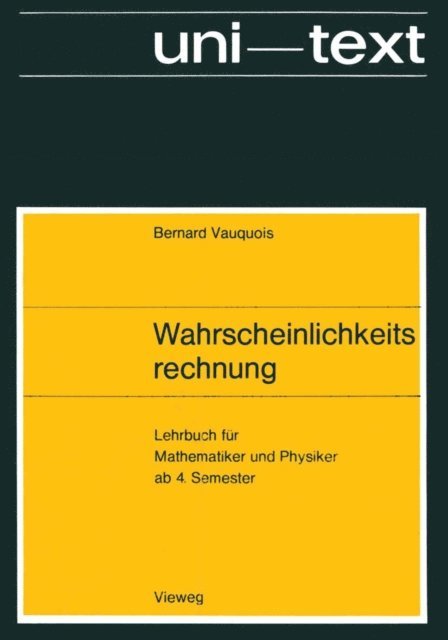 Bernard Vauquois - Wahrscheinlichkeitsrechnung, E-bok