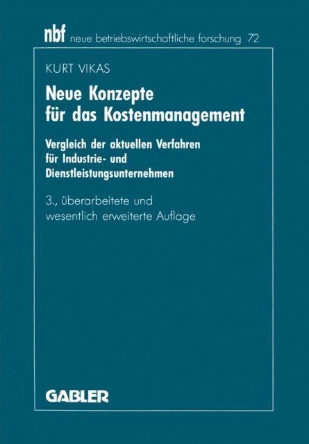 Kurt Vikas - Neue Konzepte für das Kostenmanagement, E-bok