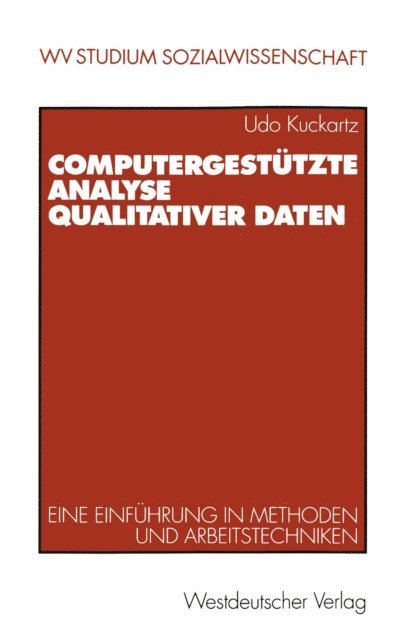Udo Kuckartz - Computergestützte Analyse qualitativer Daten, E-bok